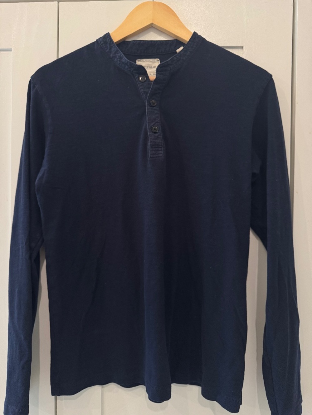 Billy Reid Navy Henley SzM